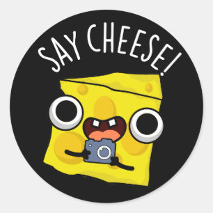 Adesivo Redondo Diga Fotógrafo Engraçado Pun Dark BG