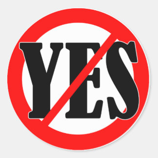Adesivo Redondo Diga Não
