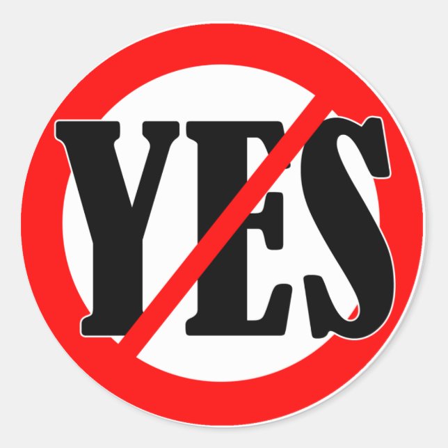 Adesivo Redondo Diga Não (Frente)