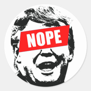 Adesivo Redondo Diga "Não" ao Trump Sticker