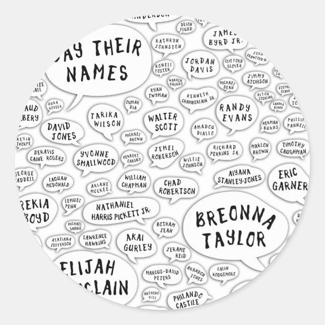 Adesivo Redondo diga seus nomes (Frente)