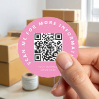 Digitalizar o código QR cor-de-rosa
