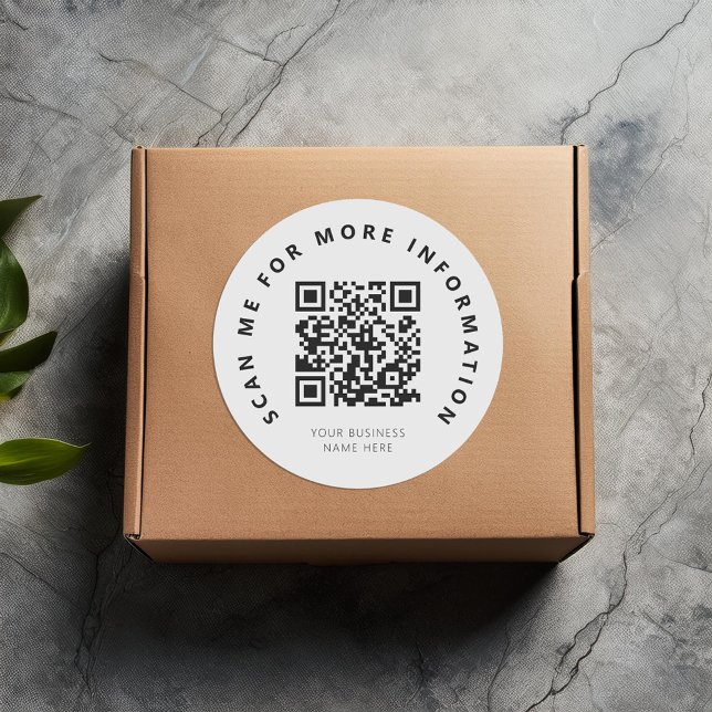 Adesivo Redondo Digitalizar o código QR para mim (Criador carregado)