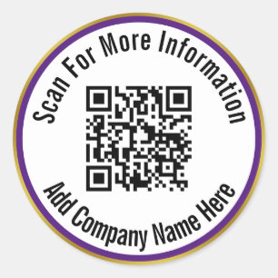 Adesivo Redondo Digitalize o código QR para obter mais informações