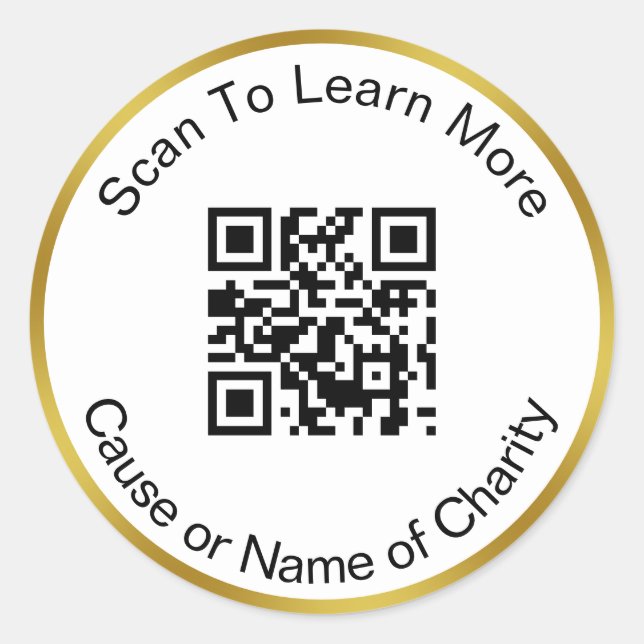 Adesivo Redondo Digitalize o Código QR para Saber Mais Causa Carid (Frente)