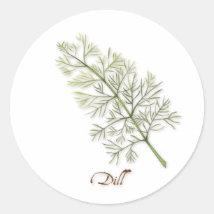 Adesivo Redondo Dill Herb Round Sticker