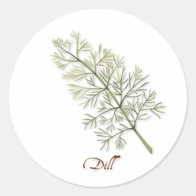 Adesivo Redondo Dill Herb Round Sticker (Frente)
