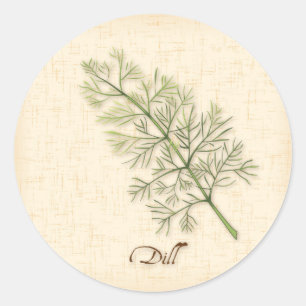 Adesivo Redondo Dill Herb Round Sticker