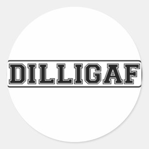 Adesivo Redondo DILLIGAF - Rudes engraçados "fazem mim olham como