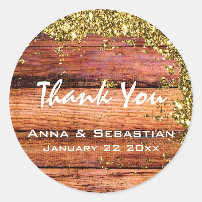 Adesivo Redondo *~* Diminuição do brilho da madeira envelhecida Ge (Frente)