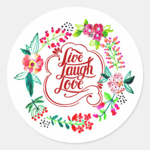 Adesivo Redondo Dinheiro de amor ao vivo 