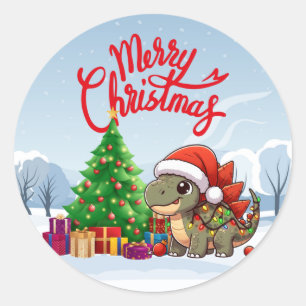 Adesivo Redondo Dinheiro de Natal de bebê bonito/caprichoso