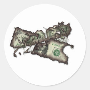 Adesivo Redondo Dinheiro Para Queimar