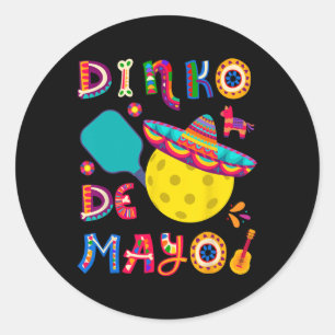 Adesivo Redondo Dinko De Mayo Engraçado Cinco De Mayo Engraçado Pi