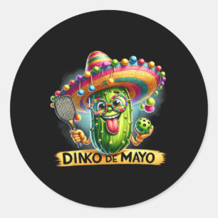 Adesivo Redondo Dinko De Mayo Funny Cinco De Mayo Picklebyll Men W