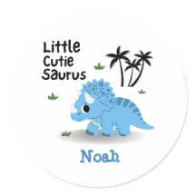 Dino de Bebê Azul, Personalizado, Bonito