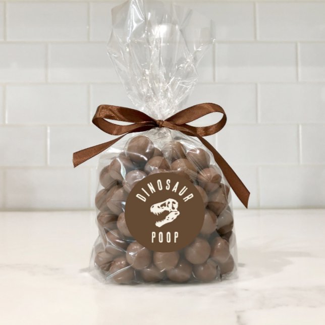 Adesivo Redondo Dino Dig Dinossaur Excavação de Popas (Criador carregado)