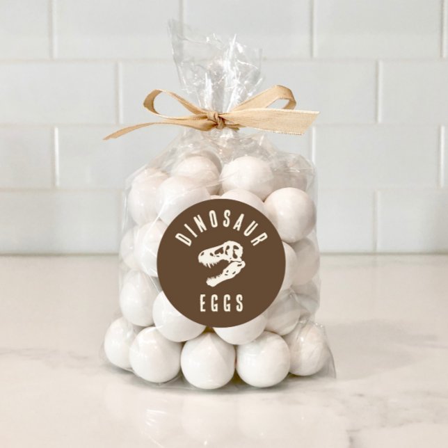 Adesivo Redondo Dino Dig Dinossauro, Escavação de Ovos (Criador carregado)