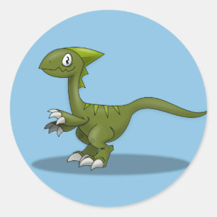 Adesivo Redondo Dinosauer Stickers