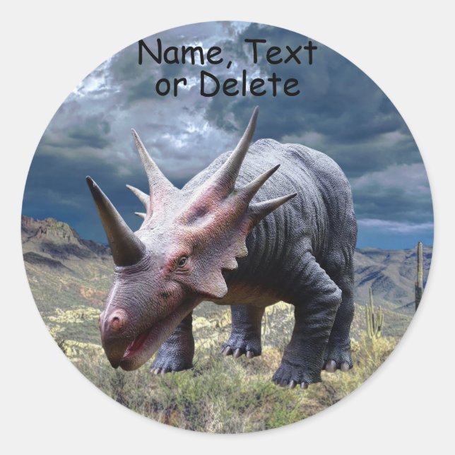 Adesivo Redondo Dinossaur Jurassic Park Beauful (Frente)