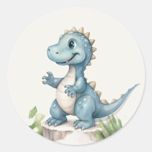 Adesivo Redondo Dinossaur Sticker