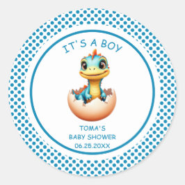 Adesivo Redondo Dinossauro do Ovo