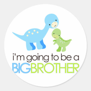 Adesivo Redondo Dinossauro eu estou indo ser um big brother
