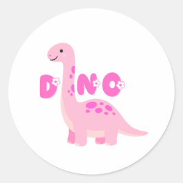 Adesivo Redondo Dinossauro fofo 🦕 