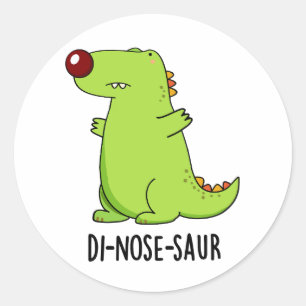 Adesivo Redondo Dinossauro Funny Dinossaur Pun