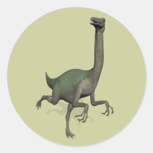 Adesivo Redondo Dinossauro Gallimimus