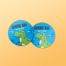 Dinossauro T-rex Goodie Bag Swag Sticker