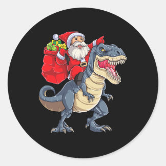 Adesivo Redondo Dinossauro T Rex Papais noeis de Natal Rapazes Men