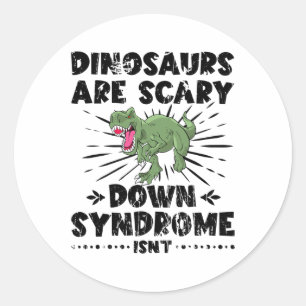 Adesivo Redondo Dinossauros estão com uma Síndrome de Assustamento