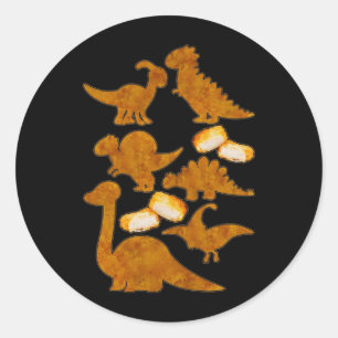 Adesivo Redondo Dinossauros Nug Life Dino Engraçado Nuggen