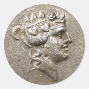 Adesivo Redondo Dionysus Tetradrachm Sticker