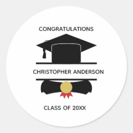 Adesivo Redondo Diploma de Boné Personalizado