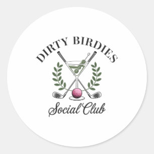 Adesivo Redondo Dirdies Social Club Golfing &amp; Bebendo F