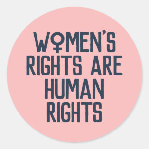 Adesivo Redondo "Direitos da Mulher são Direitos Humanos" feminis
