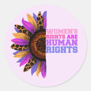 Adesivo Redondo Direitos das mulheres são direitos humanos