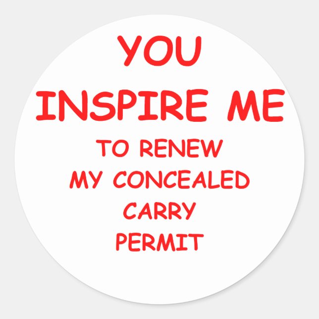 Adesivo Redondo direitos de armas (Frente)