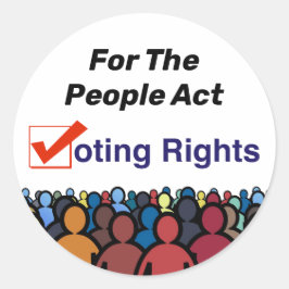 Adesivo Redondo Direitos De Voto Para A Lei Pessoas
