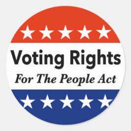 Adesivo Redondo Direitos De Voto Para A Lei Pessoas