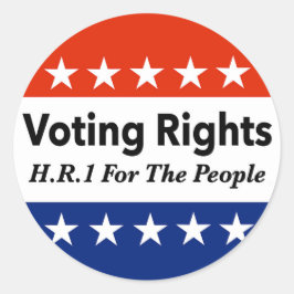 Adesivo Redondo Direitos De Voto RH1 Para A Lei Pessoas