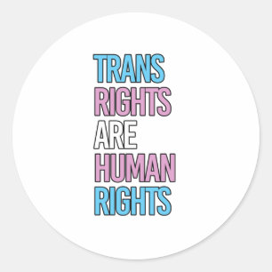 Adesivo Redondo Direitos humanos - trans cores outli