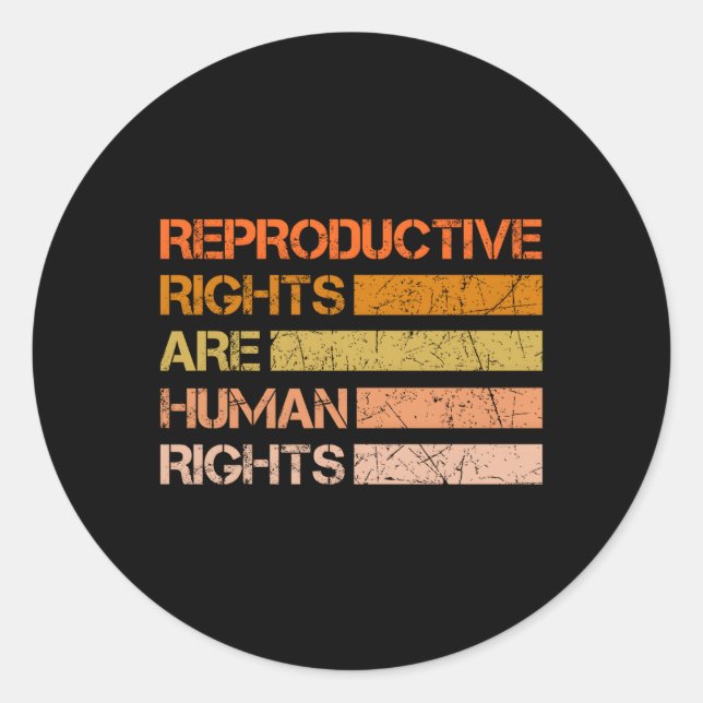 Adesivo Redondo Direitos Reprodutivos São Direitos De Hu (Frente)