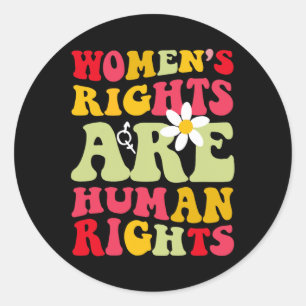 Adesivo Redondo Direitos são feministas dos direitos humanos