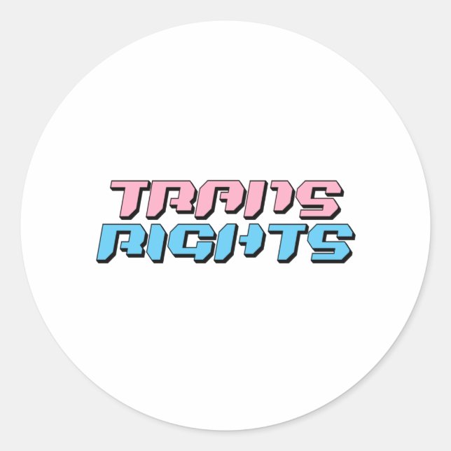 Adesivo Redondo Direitos Trans (Frente)
