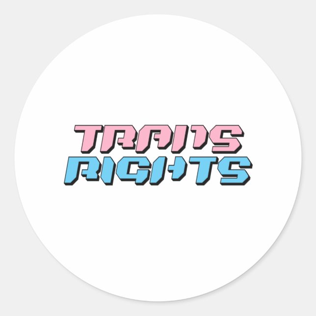 Adesivo Redondo Direitos Trans (Frente)