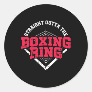 Adesivo Redondo Direto do Ringue de Boxe Mma Kickboxing Boxi