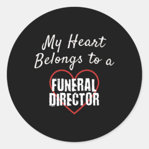 Adesivo Redondo Diretor de Funerais Meu Coração Pertence ao Amor V